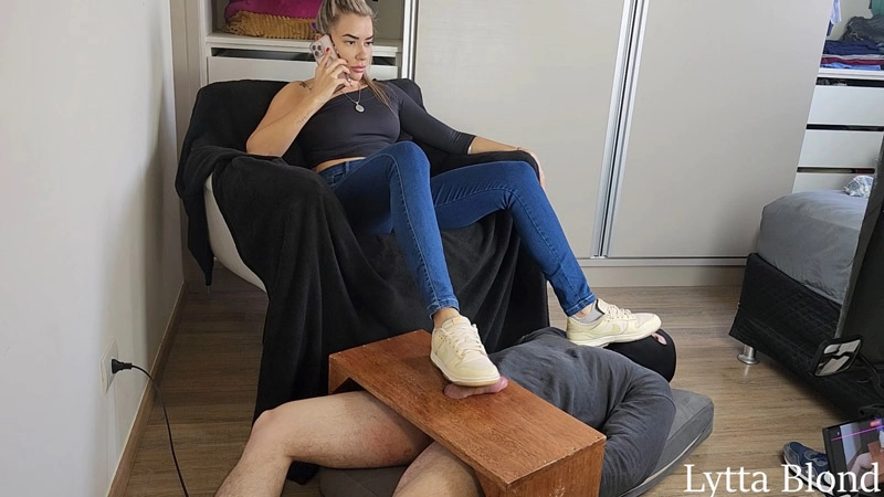 Lytta Queen BB and Hotwife – Lytta Blond – Hard Ballbusting and Cuckold Cum Lick – Sexy Lytta Kicks HARD bitch balls – Make him lick her used condoms and milk him and make him lick his own cum