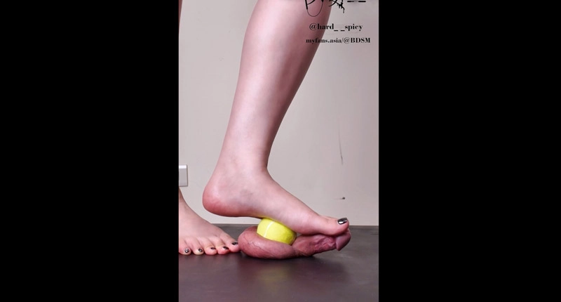 Mistress Ann – Full-Weight Ball Stomping! Tennis Ball vs. Testicles